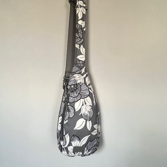 Vera Bradley Moon Shadow Meadow Sling Backpack & wallet Grey and White main image 4
